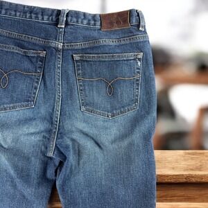 Lauren Ralph Lauren Jeans Women 8 Blue Wash Denim Straight Leg Y2K Fade
